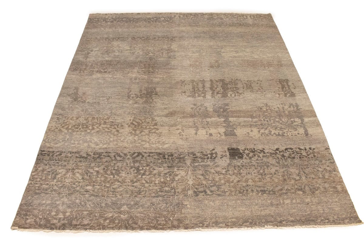 Tan Abstract Transitional 8'5X10 Distressed Oriental Rug