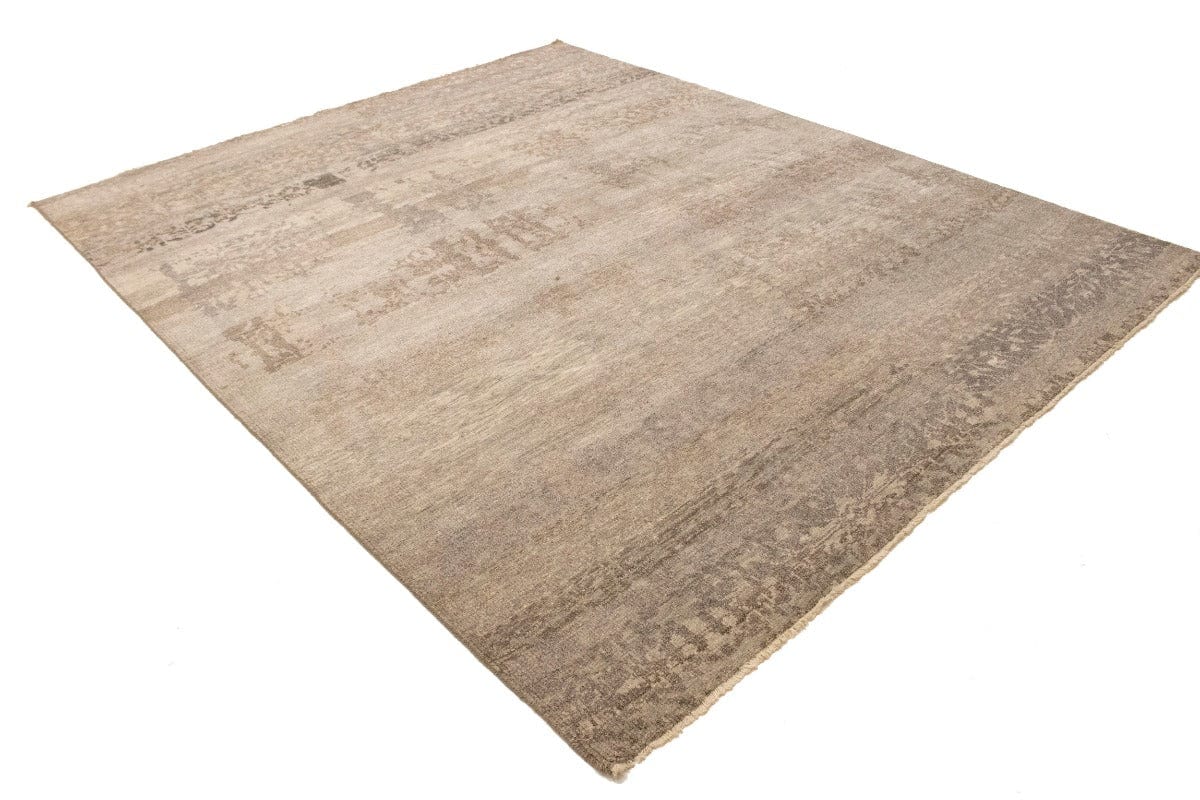 Tan Abstract Transitional 8'5X10 Distressed Oriental Rug