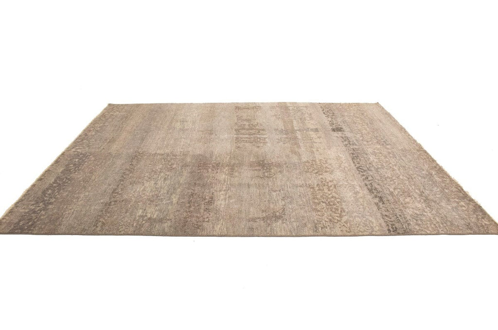 Tan Abstract Transitional 8'5X10 Distressed Oriental Rug