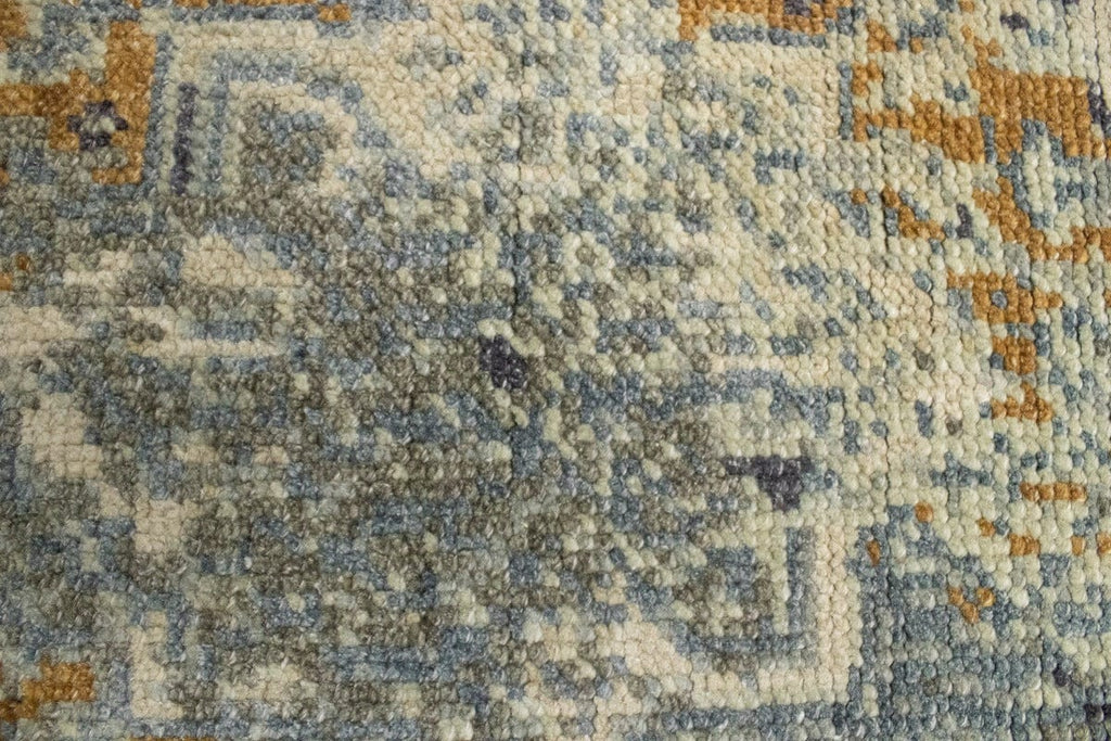 Muted Distressed Heriz 2X3 Transitional Oriental Rug