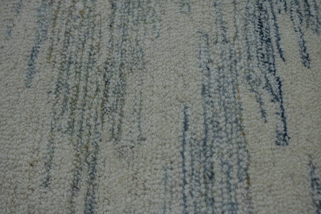 Blue & Cream 5X8 Modern Oriental Rug