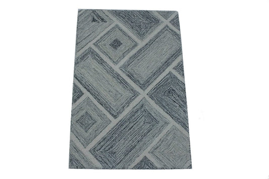 Charcoal Grey 2X3 Modern Oriental Rug