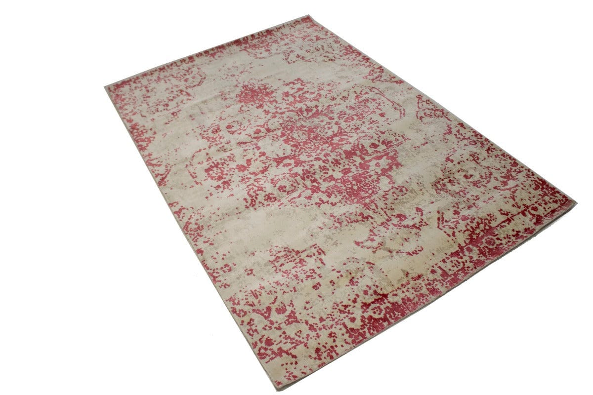 Distressed Red Bluff Floral 4X6 Hand-Loomed Modern Rug