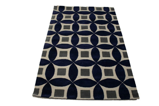 Geometric Modern 5X8 Hand-Tufted Rug