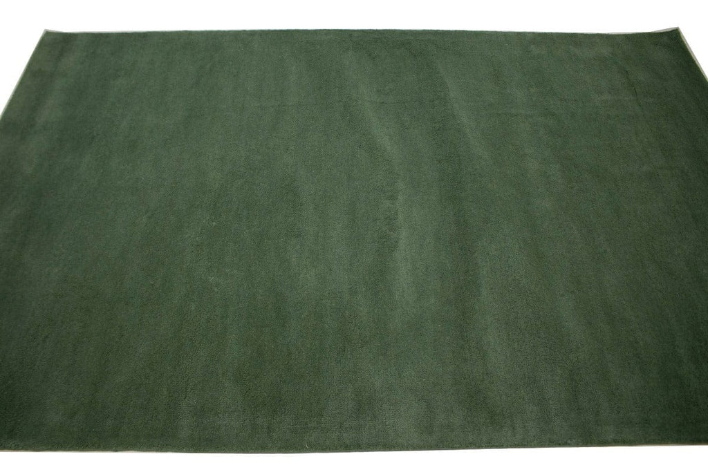 Green Solid Modern 5X8 Hand-Tufted Rug