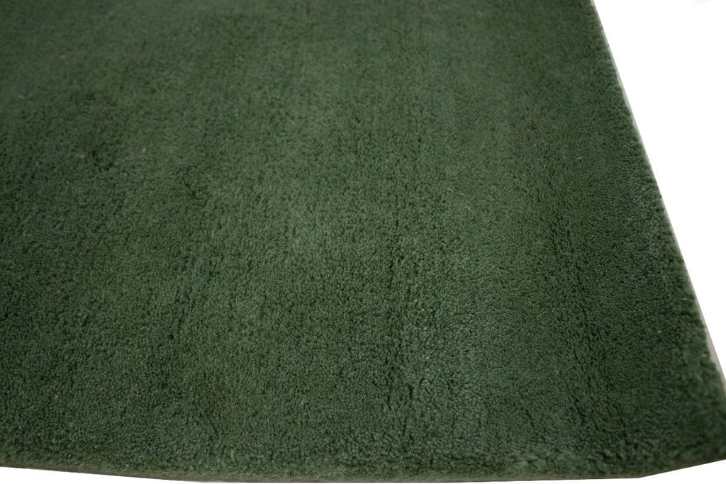 Green Solid Modern 5X8 Hand-Tufted Rug