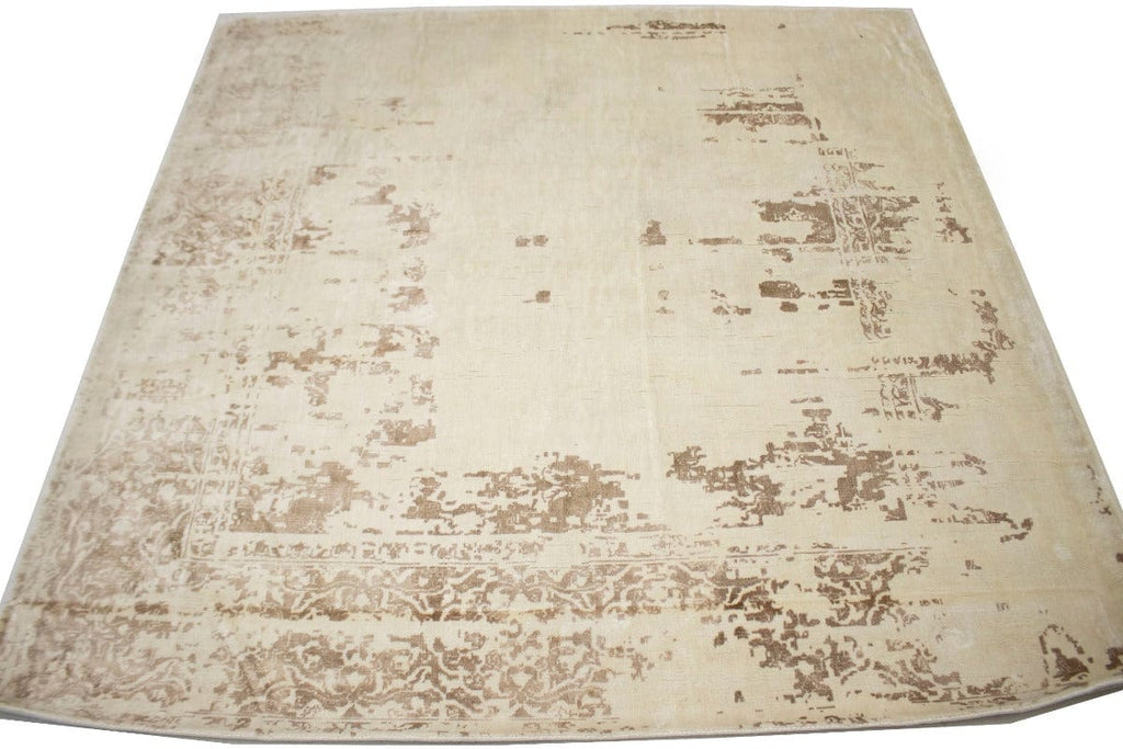 Distressed Floral Modern 6X6 Hand-Loomed Square Rug