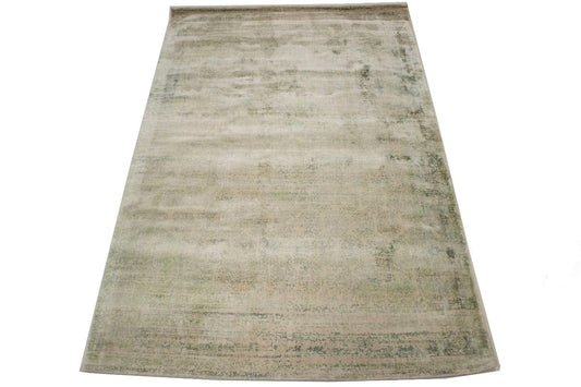 Distressed Green Floral 4X6 Hand-Loomed Modern Rug