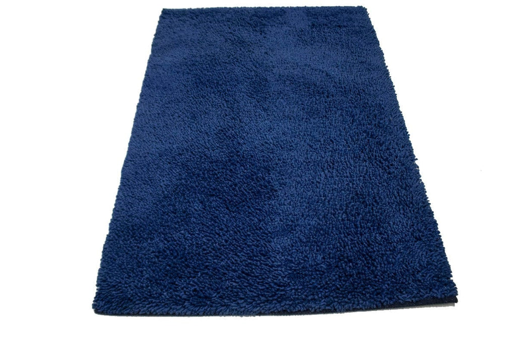 Solid Blue Modern 4X6 Shaggy Rug