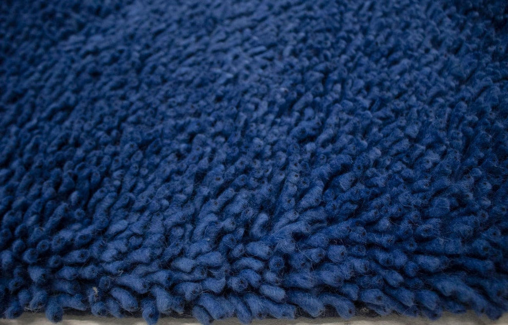 Solid Blue Modern 4X6 Shaggy Rug