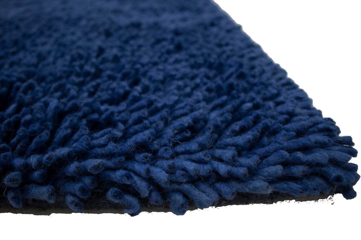 Solid Blue Modern 4X6 Shaggy Rug