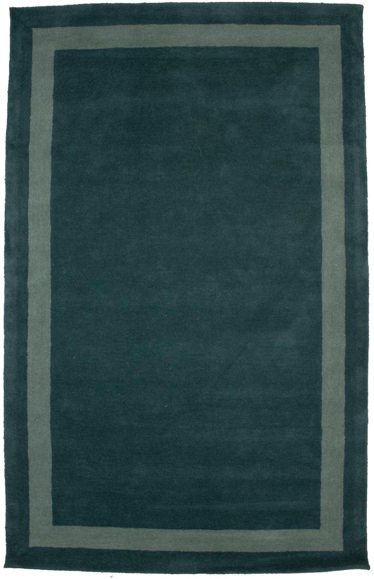 Dark Teal Modern 5X8 Hand-Tufted Rug