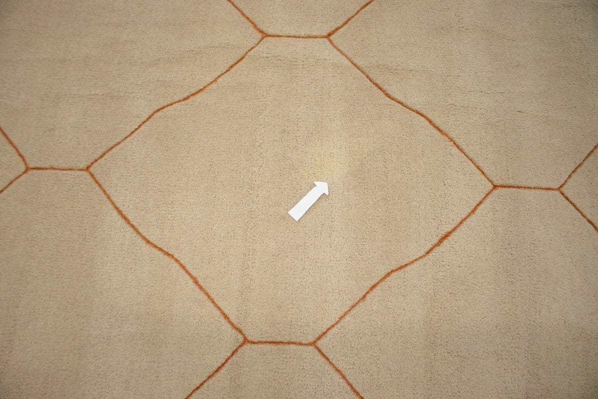 Beige Geometric Modern 8X10 Hand-Tufted Rug