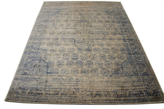 Distressed Floral Modern 9X12 Hand-Loomed Rug