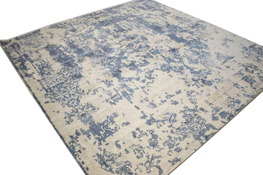 Distressed Floral Modern 9X9 Hand-Loomed Square Rug