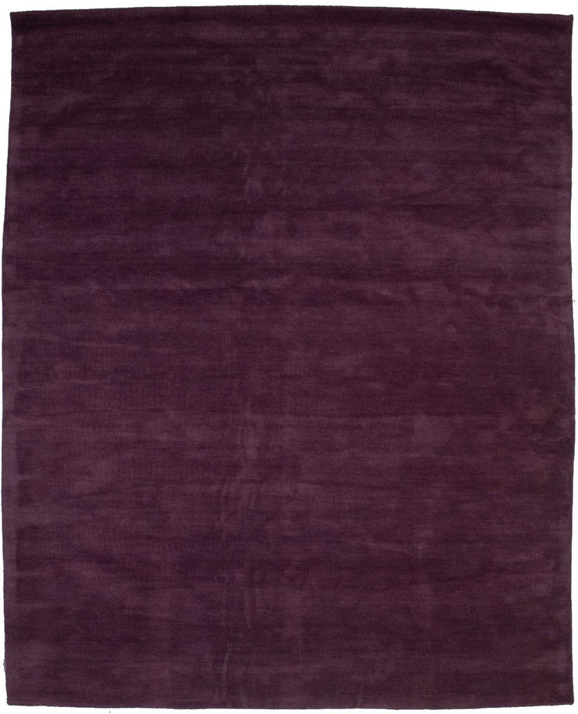 Purple Solid Modern 8X10 Hand-Tufted Rug