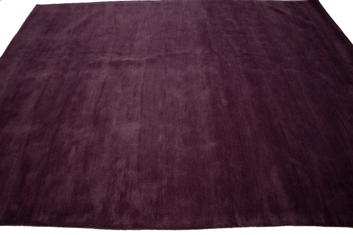 Purple Solid Modern 8X10 Hand-Tufted Rug