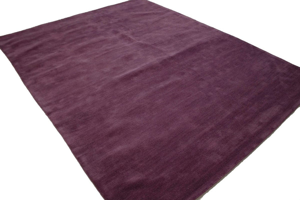 Purple Solid Modern 8X10 Hand-Tufted Rug