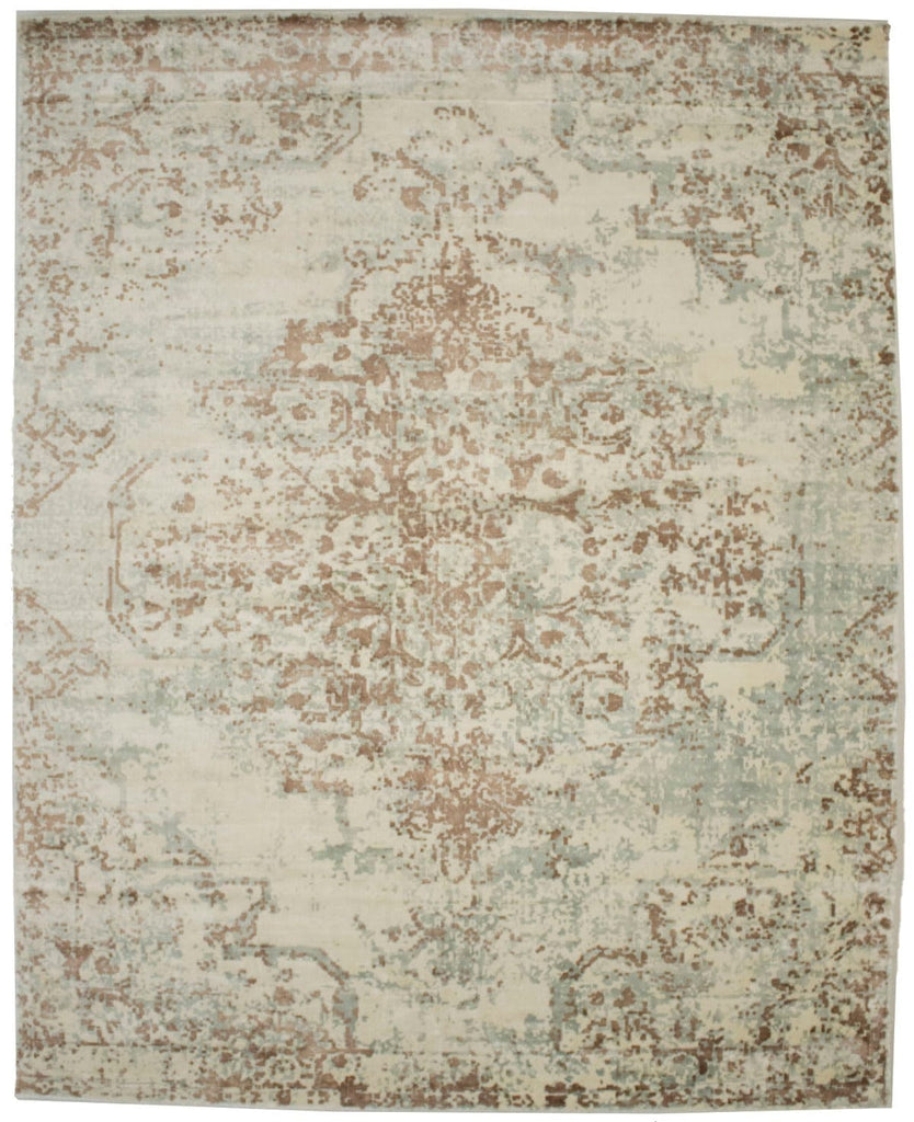 Distressed Modern Floral 8X10 Hand-Loomed Rug