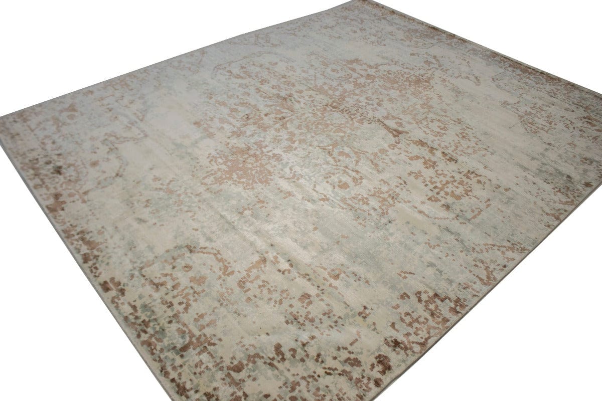 Distressed Modern Floral 8X10 Hand-Loomed Rug