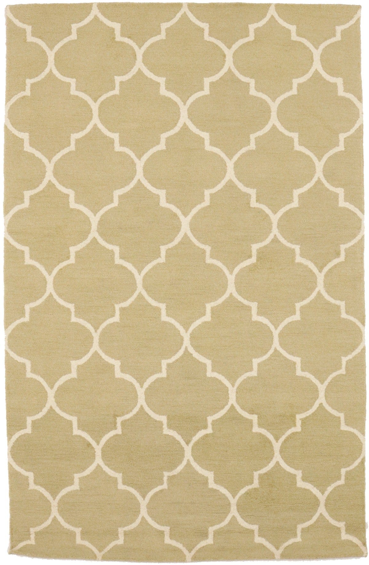 Beige Trellis 5X8 Hand-Tufted Modern Rug