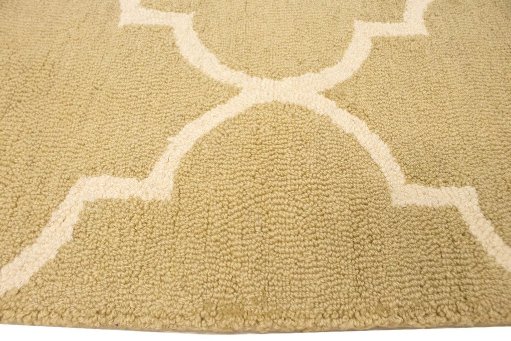 Beige Trellis 5X8 Hand-Tufted Modern Rug