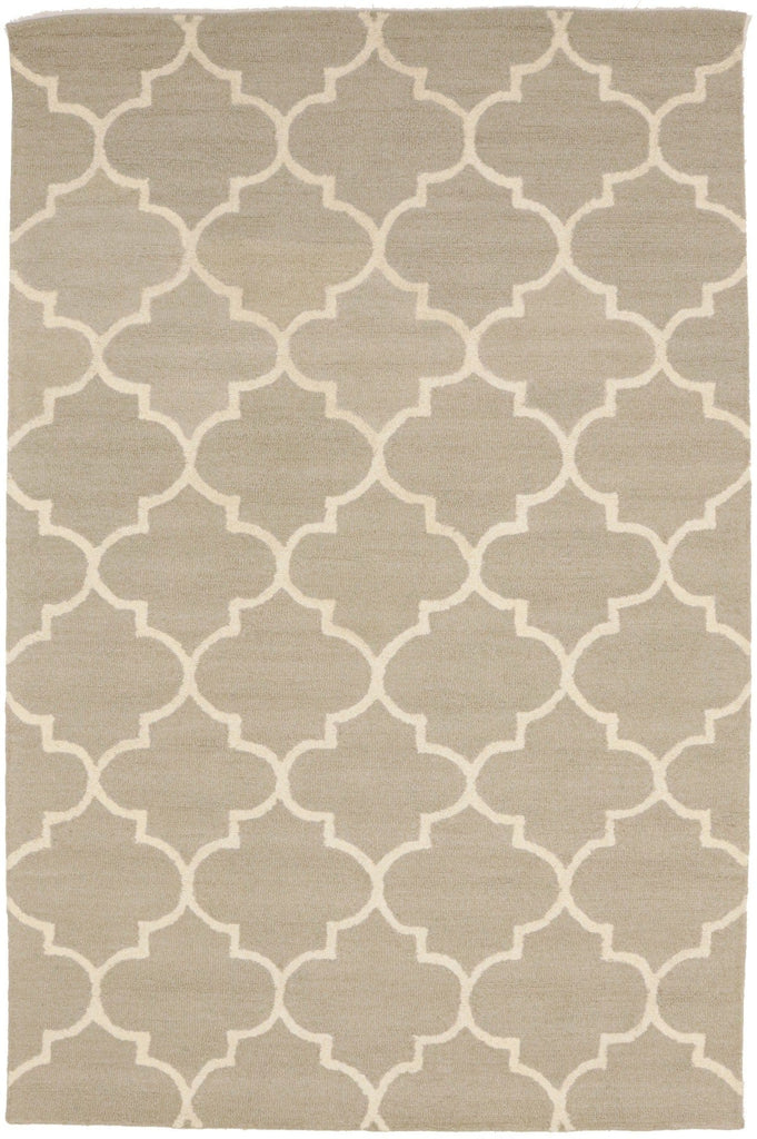 Tan Trellis 5X8 Hand-Tufted Modern Rug