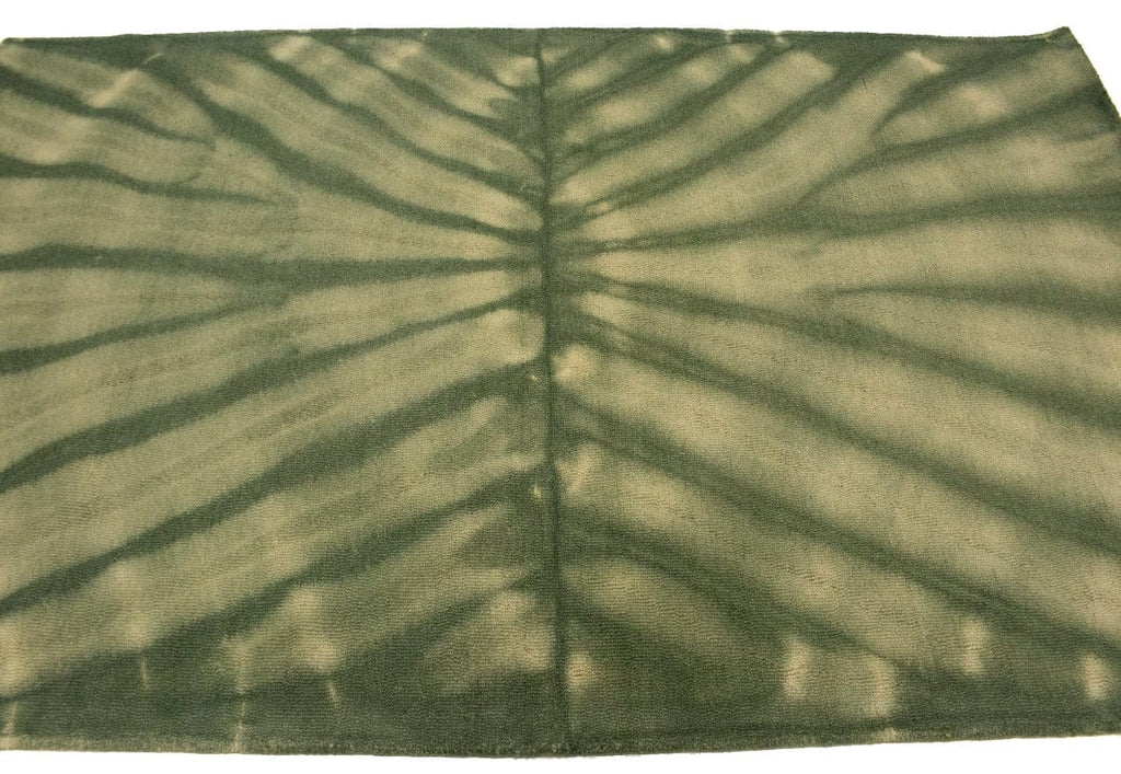 Green Tie-Dye 5X8 Hand-Tufted Modern Rug