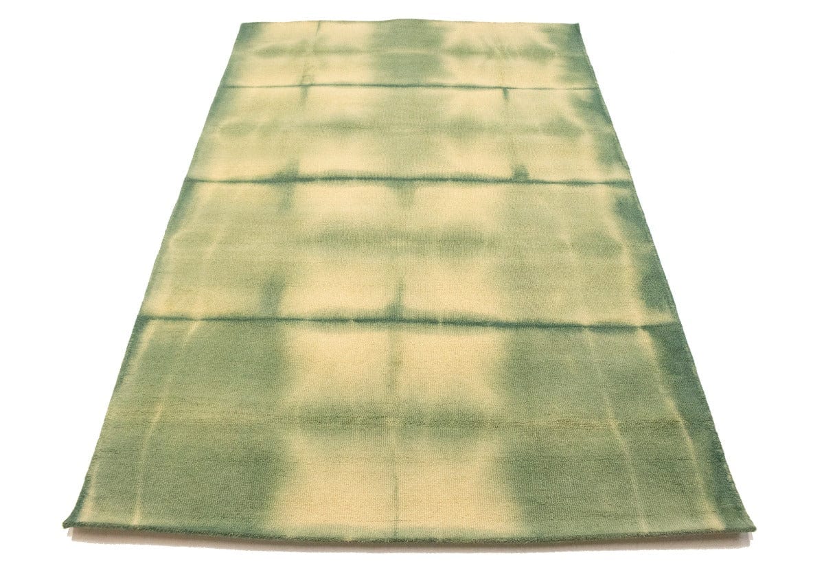 Green Tie-Dye 5X8 Hand-Tufted Modern Rug