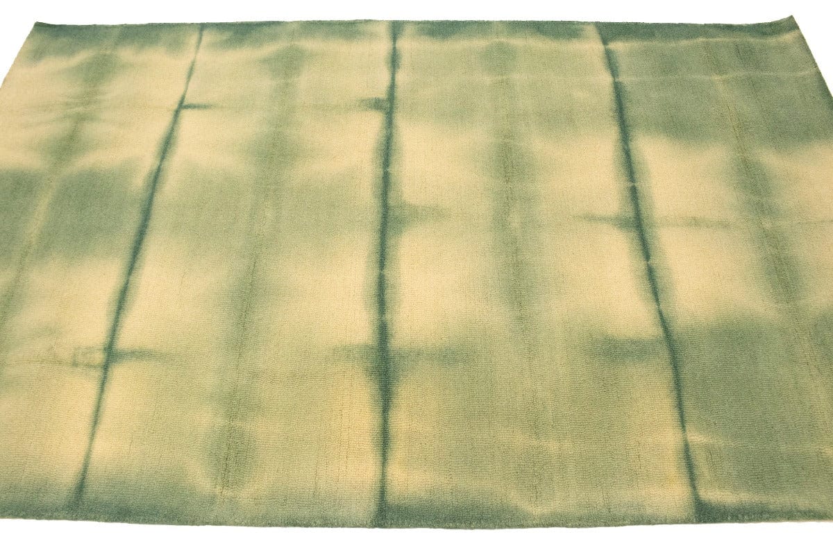 Green Tie-Dye 5X8 Hand-Tufted Modern Rug