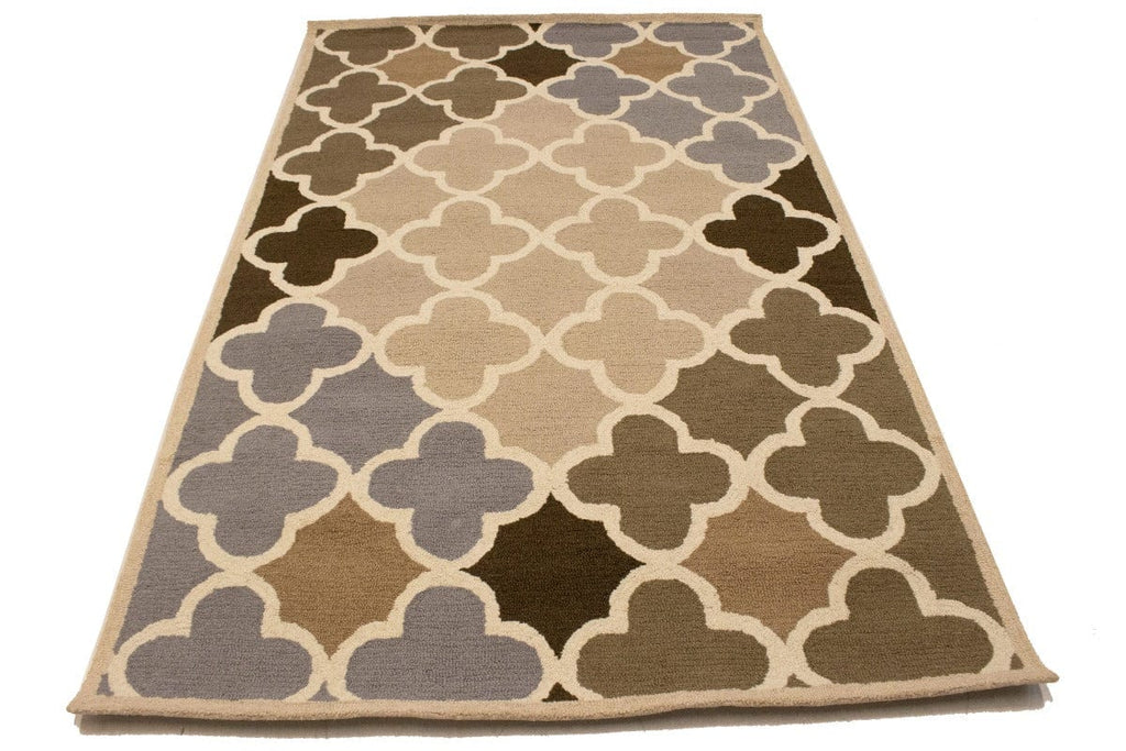 Multicolored Trellis 5X8 Hand-Tufted Modern Rug