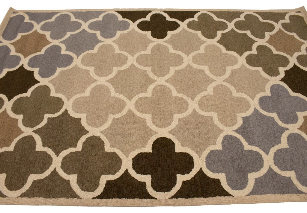 Multicolored Trellis 5X8 Hand-Tufted Modern Rug