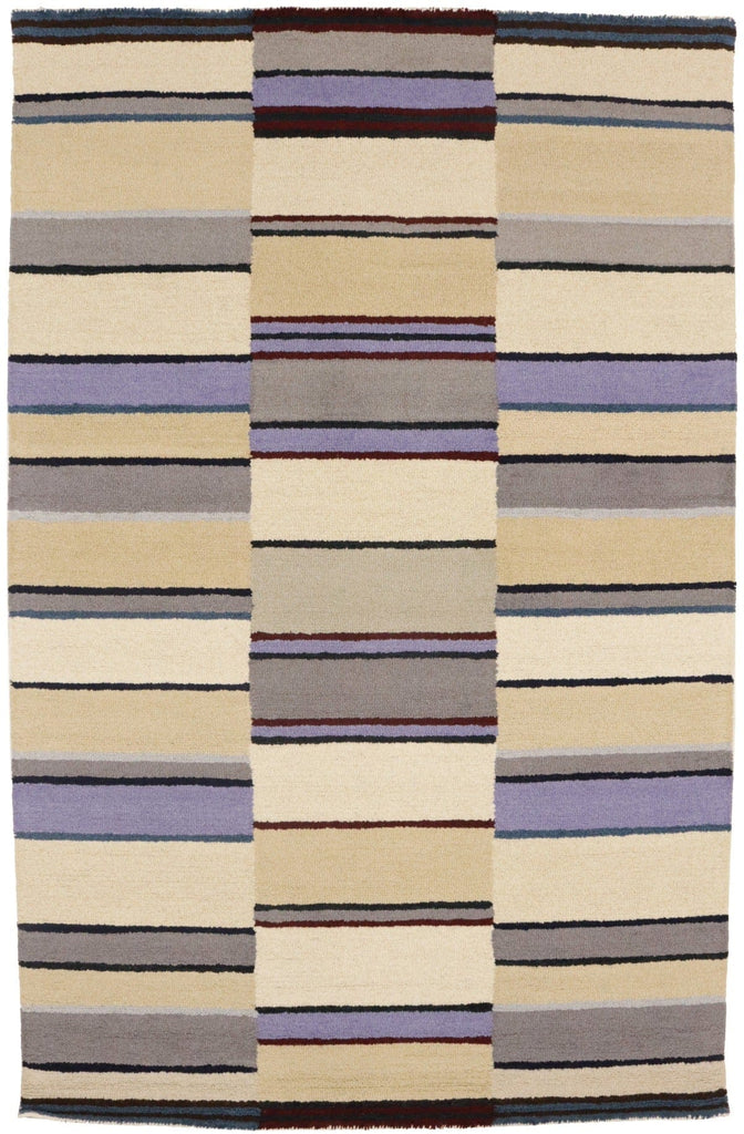 Multicolored Stripes 5X8 Hand-Tufted Modern Rug