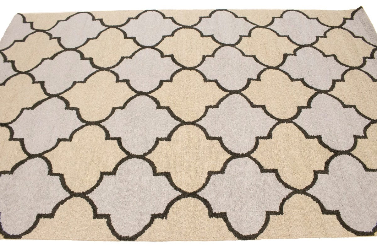 Multicolored Trellis 5X8 Hand-Tufted Modern Rug