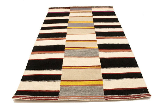 Multicolored Stripes 5X8 Hand-Tufted Modern Rug