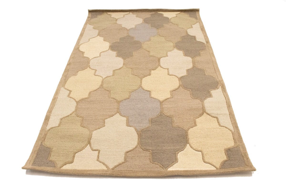 Multicolored Trellis 5X8 Hand-Tufted Modern Rug