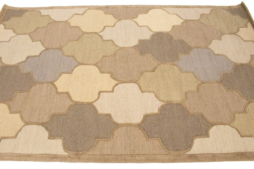 Multicolored Trellis 5X8 Hand-Tufted Modern Rug