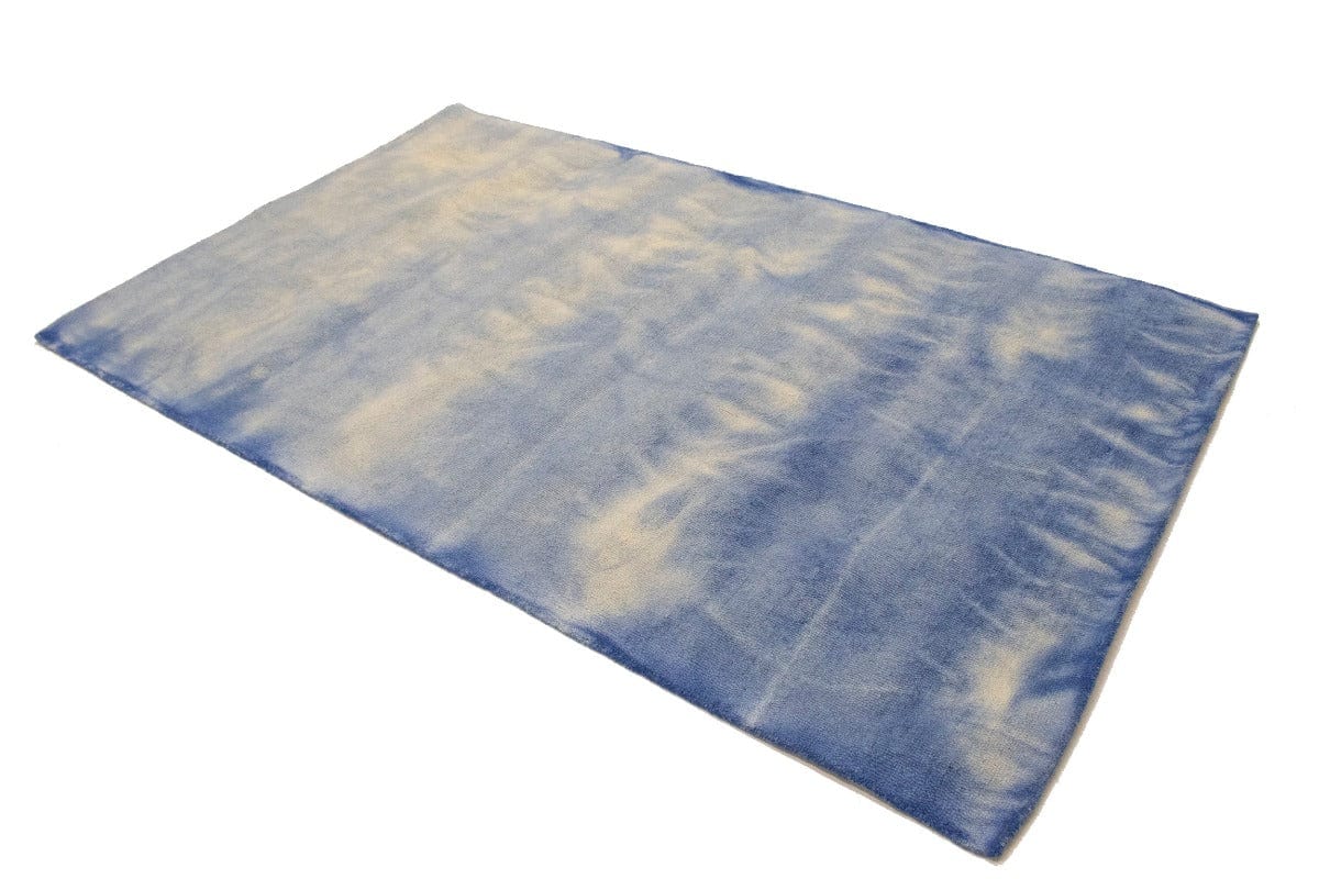 Blue Tie-Dye 5X8 Hand-Tufted Modern Rug