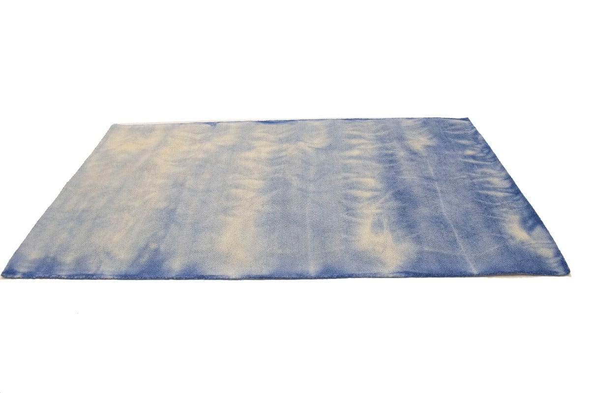 Blue Tie-Dye 5X8 Hand-Tufted Modern Rug