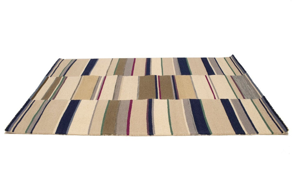 Multicolored Stripes 5X8 Hand-Tufted Modern Rug