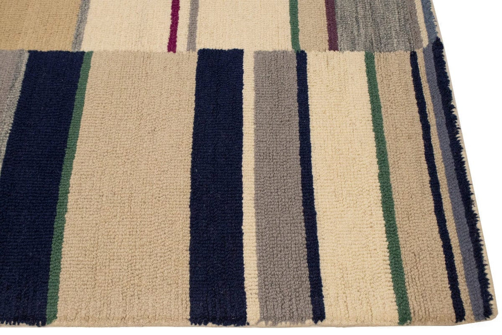 Multicolored Stripes 5X8 Hand-Tufted Modern Rug