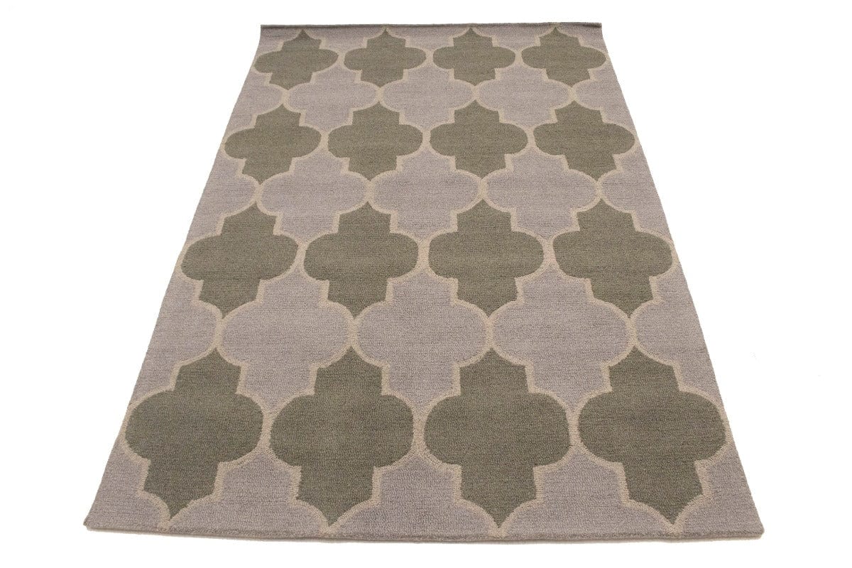 Multicolored Trellis 5X8 Hand-Tufted Modern Rug