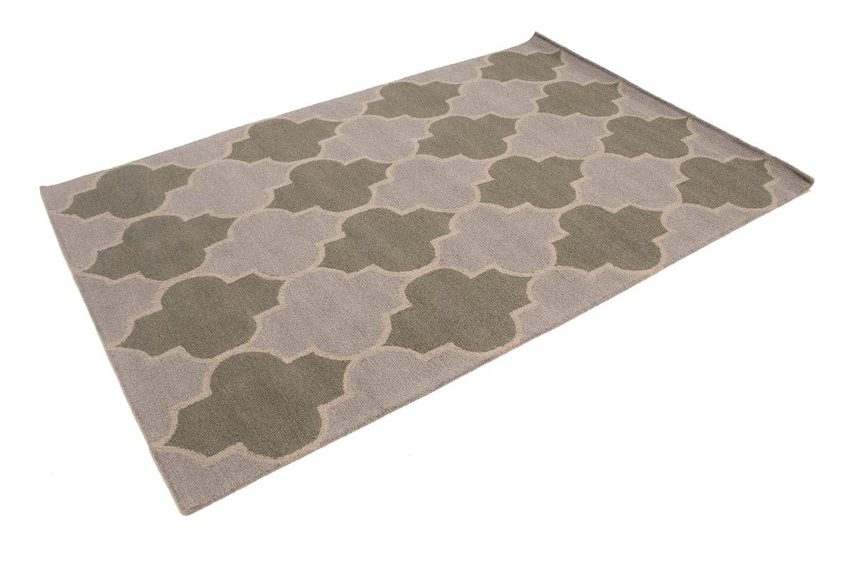 Multicolored Trellis 5X8 Hand-Tufted Modern Rug