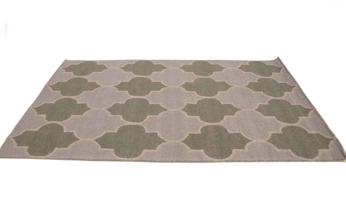 Multicolored Trellis 5X8 Hand-Tufted Modern Rug