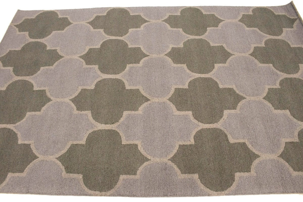 Multicolored Trellis 5X8 Hand-Tufted Modern Rug