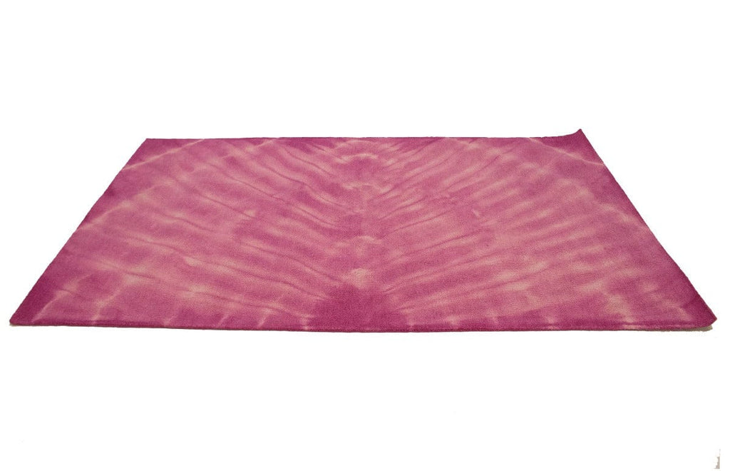 Hot Pink Tie-Dye 5X8 Hand-Tufted Modern Rug