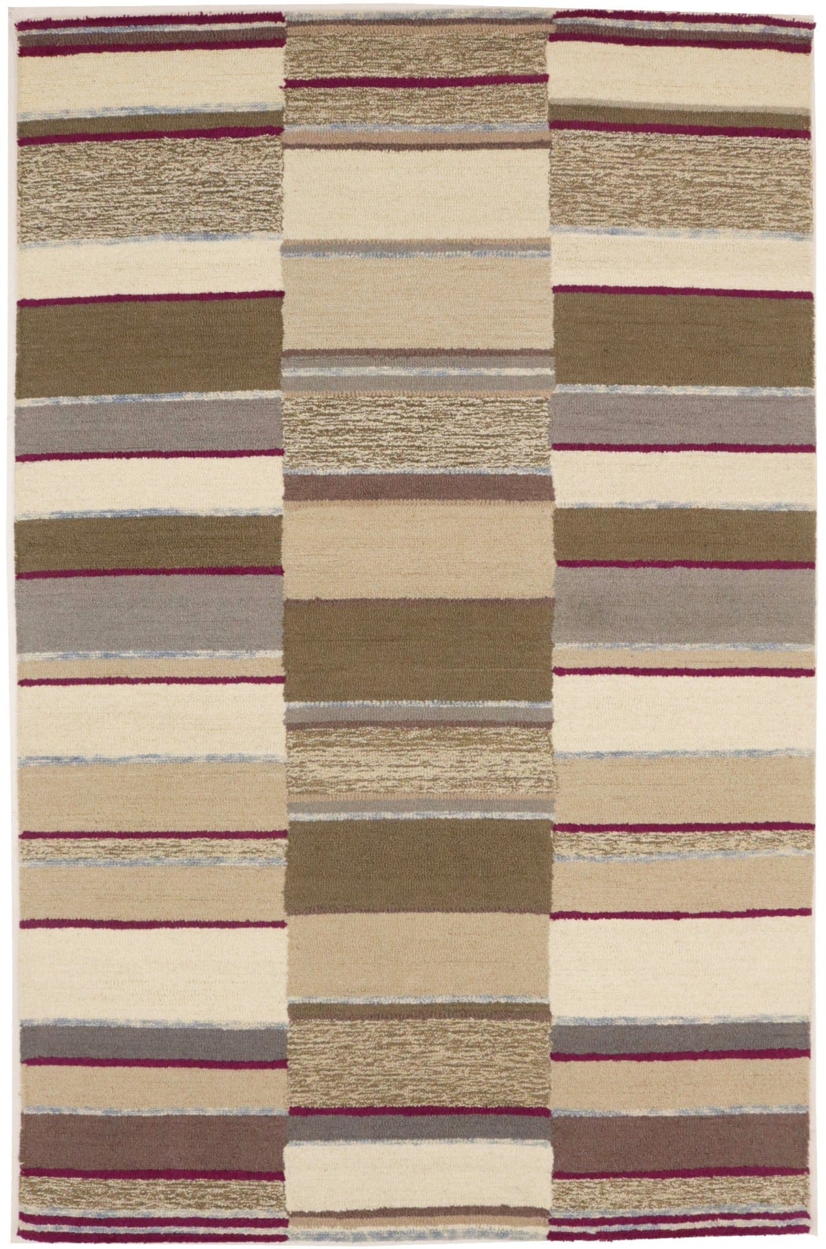 Multicolored Stripes 5X8 Hand-Tufted Modern Rug