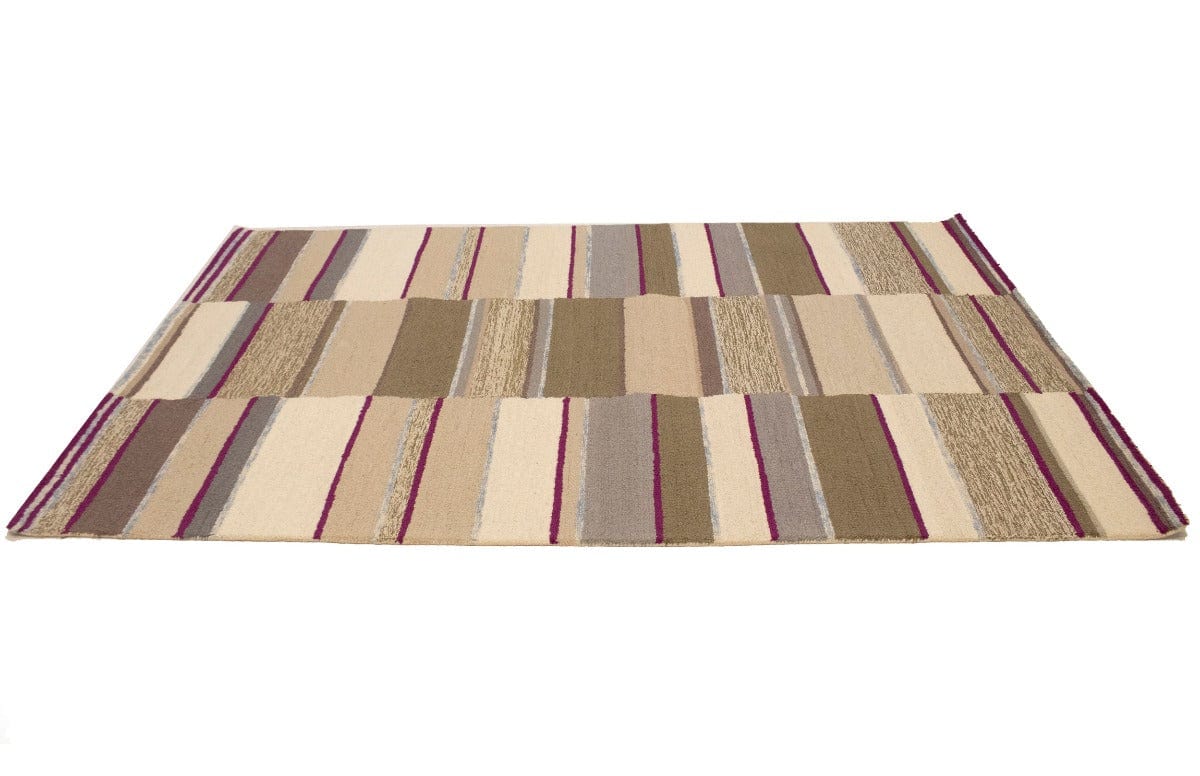 Multicolored Stripes 5X8 Hand-Tufted Modern Rug