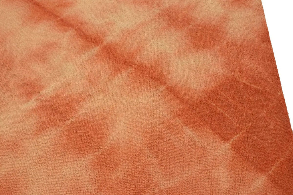 Coral Red Tie-Dye 5X8 Hand-Tufted Modern Rug