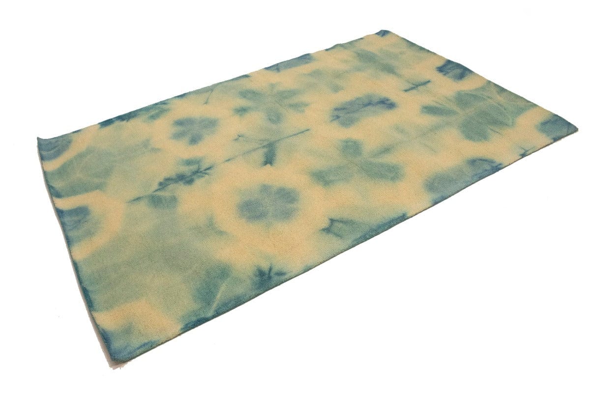 Teal Tie-Dye 5X8 Hand-Tufted Modern Rug